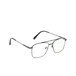 GARTH Unisex Clear Lens & Gunmetal-Toned Square Sunglasses PARIS BLK_BC_CLR_GRT-45