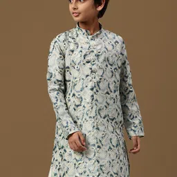 Sanwara Boys Paisley Printed Straight Ethnic Kurta-image-17