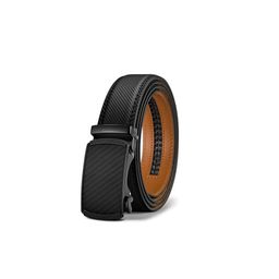 SAMTROH Men Striped Leather Belt-8