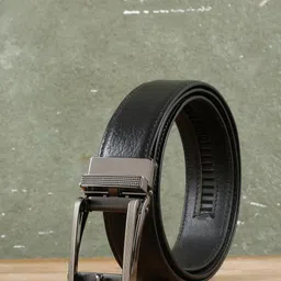 Teakwood Leathers Men Textured Leather Slim Belt-image-7
