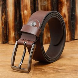 Teakwood Leathers Men Brown Textured Leather Belt-image-83