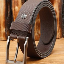 Teakwood Leathers Men Brown Textured Leather Belt-image-71