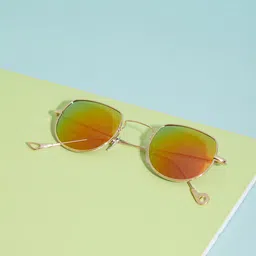 HAUTE SAUCE by Campus Sutra Unisex Mirrored Lens & Gold-Toned Other Sunglasses with Polarised Lens-22