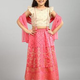 AURELIA Girls Printed Ready to Wear Lehenga & Blouse With Dupatta-39