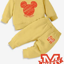 Minicult Unisex Kids Mickey Mouse Printed T-shirt With Pyjamas-image-28