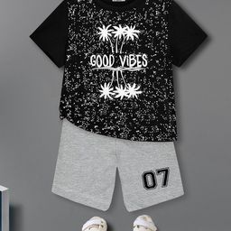 BAESD Kids Printed Pure Cotton T-shirt with Shorts-picture-57
