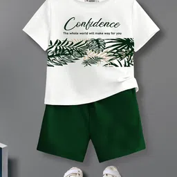 BAESD Kids Printed Pure Cotton T-shirt with Shorts-22
