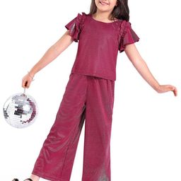 Hola Bonita Girls Embellished Top with Trousers-image-71