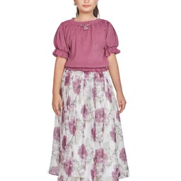 Peppermint Girls Top With Printed Skirt-image-66