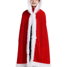 Kaku Fancy dresses Kids Santa Clause Cape & Velvet Santa Robe Christmas Costume Set-image-36