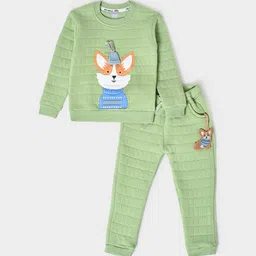 MiArcus Kids Printed Quilted T-shirt with Trousers-38