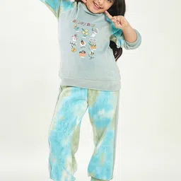 Stylo Bug Girls Conversational Printed Sweatshirt With Joggers-image-28