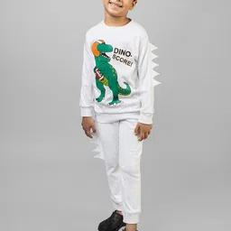 ZIP ZAP ZOOP Boys Printed Pure Cotton T-shirt With Pyjamas-image-52