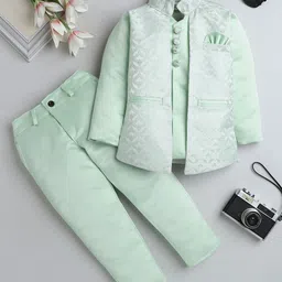 BAESD Boys Embroidered Kurta &Trousers With Jacket-picture-7