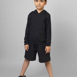 ZIP ZAP ZOOP Boys Hooded Pure Cotton T-shirt With Shorts-image-13