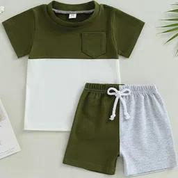 LULU & SKY Boys Colourblocked Top with Shorts-image-97