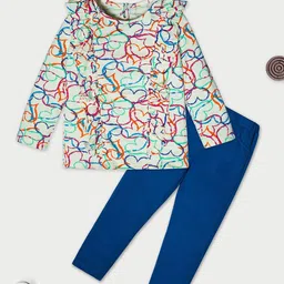 Nino Togs Girls Printed Top with Trousers-image-40