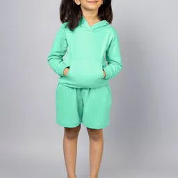 ZIP ZAP ZOOP Girls Hooded Pure Cotton T-shirt With Shorts-image-47
