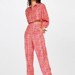 Global Desi Printed Crop Shirt Style Top With Trouser-picture-41