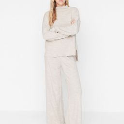 Trendyol Women Beige Solid Co-Ords-image-61