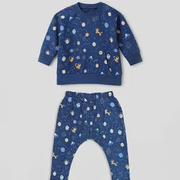Somersault Kids Printed Pure Cotton T-shirt With Trousers-image-8