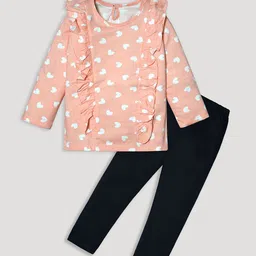 Nino Togs Girls Printed Top with Trousers-image-73