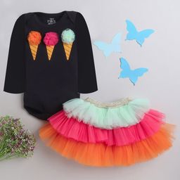 TINY MINY ME Infant Girls Embellished Top With Skirt-picture-43