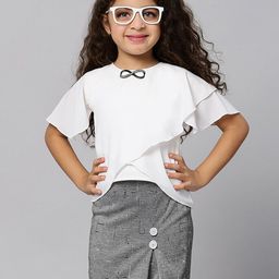 Macwin Girls Round Neck Top With Skirt-image-37