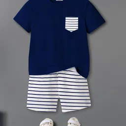 BAESD Kids Round Neck Pure Cotton T-Shirt With Shorts-image-48