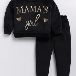 M'andy Girls Typography Printed Top with Pyjamas-image-26