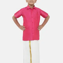 LITTLESTARS Boys Shirt with Veshti-picture-44