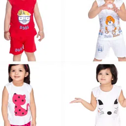 BAESD Unisex Kids Printed Top with Shorts-20