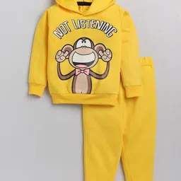 YK Boys Graphic Printed Hooded Pure Cotton Sweatshirt With Joggers-image-91