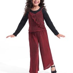 Hola Bonita Girls Embellished Top with Trousers-image-70