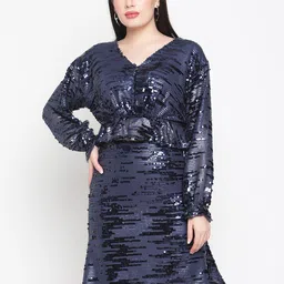 Amagyaa Women Embellished Top with Skirt Co-Ords Set-image-20