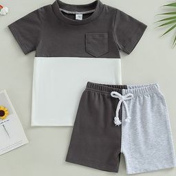 LULU & SKY Boys Colourblocked Top with Shorts-image-52