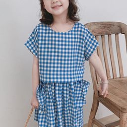 LULU & SKY Girls Checked Top with Shorts-image-38