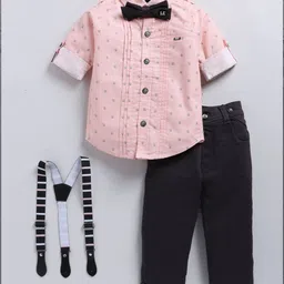 LITTLE COLLARS Boys Printed Shirt with Trousers-image-30