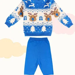 Greendeer Unisex Kids Printed Pure Cotton Sweatshirt With Joggers-image-56