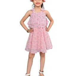 BAESD Girls Printed Square Neck Fit And Flare Dresses-image-78