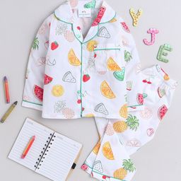 Knitting Doodles Kids Printed Night suit-image-71