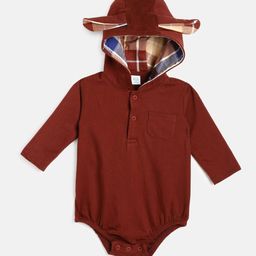 MINI KLUB Boys Brown & Beige Body Suit And Bottom Clothing Set-image-49