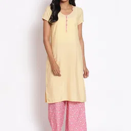 Aurelia Women Solid Crepe Kurta Set with Palazzos-24