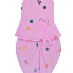 Wish Karo Girls Pink Printed Top with Dhoti Pants-image-19