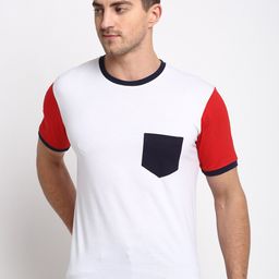 Friskers Men Black Colourblocked Slim Fit T-shirt-image-13
