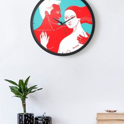 green girgit Green & White Printed Contemporary 34.29 CM Wall Clock-image-92