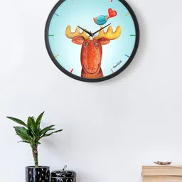 green girgit Blue & Red Printed Contemporary Wall Clock-38