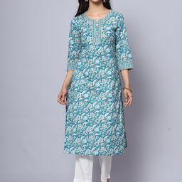 LARGISH Floral Printed Cotton Kurta-picture-21