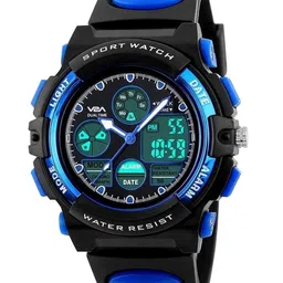 V2A Unisex Kids Blue Dial & Blue Straps Analogue and Digital Multi Function Watch-17