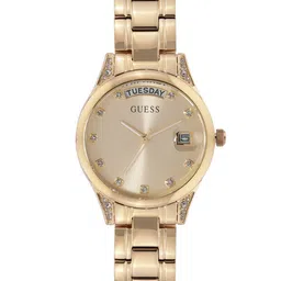 GUESS Women MINI AURA Gold-Toned Dial & Gold Toned Analogue Multi Function Watch GW0385L2-image-38